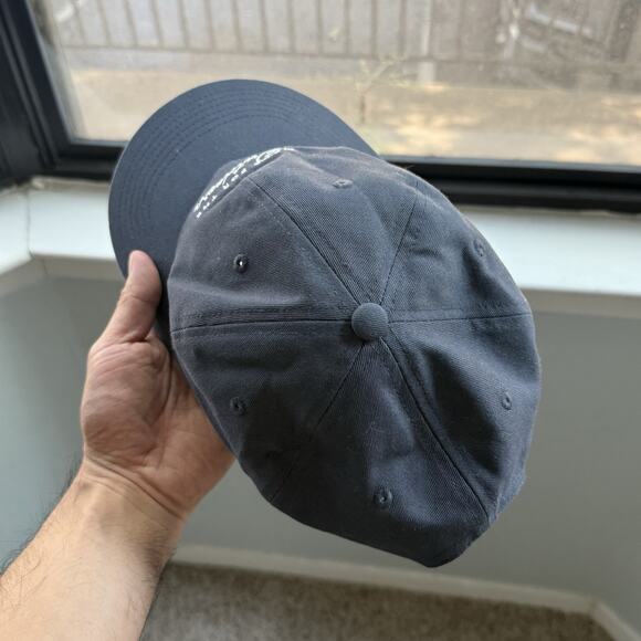 Poncho Made For The Outdoors Navy Blue Baseball Cap Hat Strapback - Picture 5 of 7